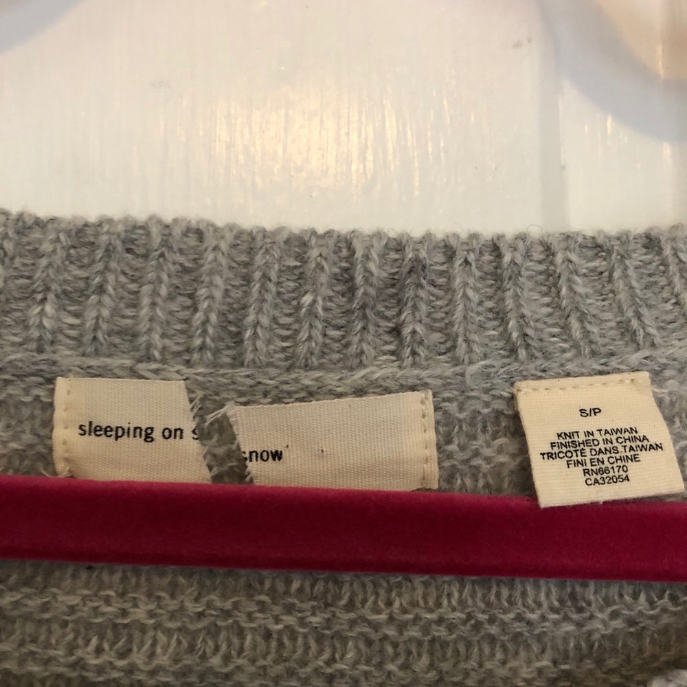 Anthropologie Sleeping on Snow Gray Nuvola Sweater Size Small - Picture 6 of 7